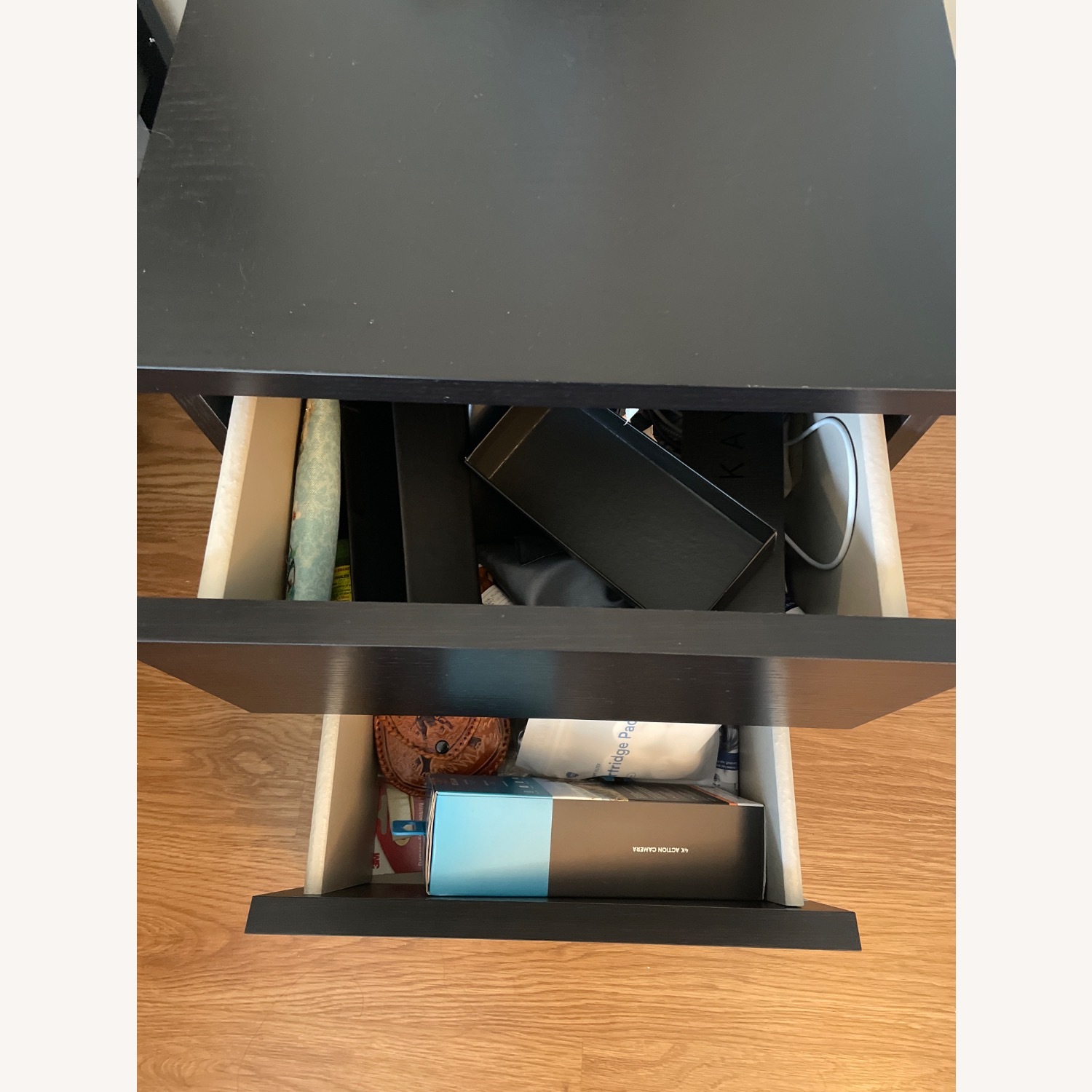IKEA MALM Black Wood Chest - image-5