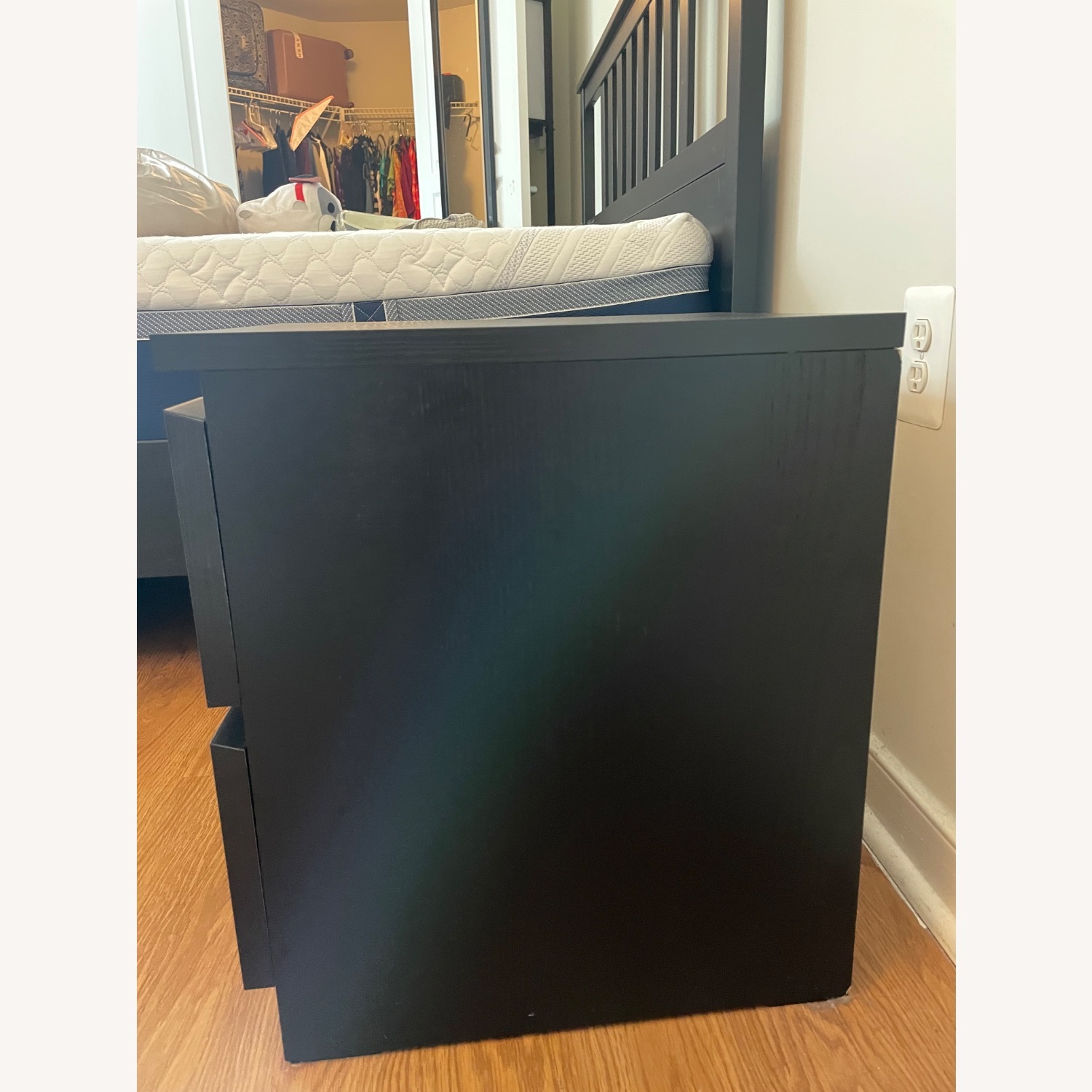 IKEA MALM Black Wood Chest - image-3