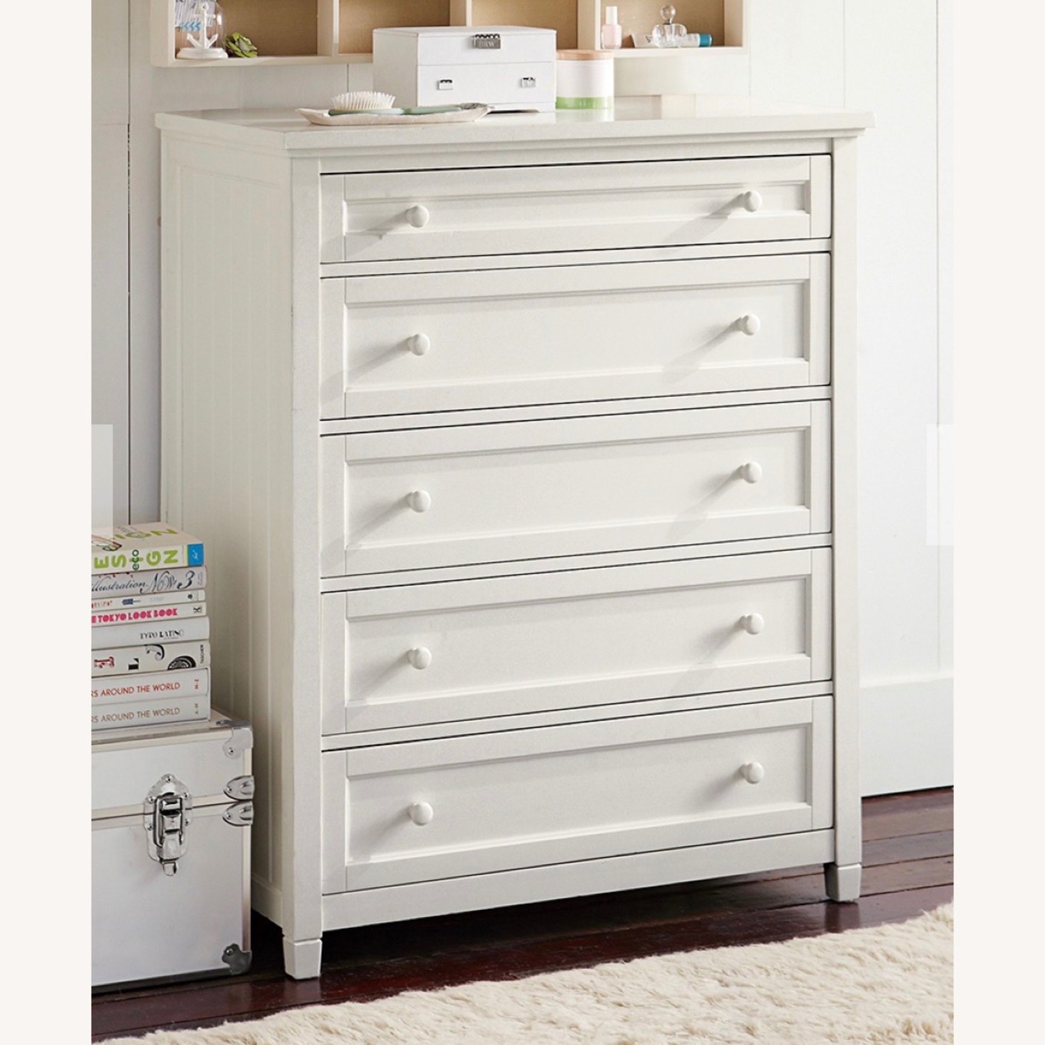 Pottery Barn Teen White Wood Dresser - image-3