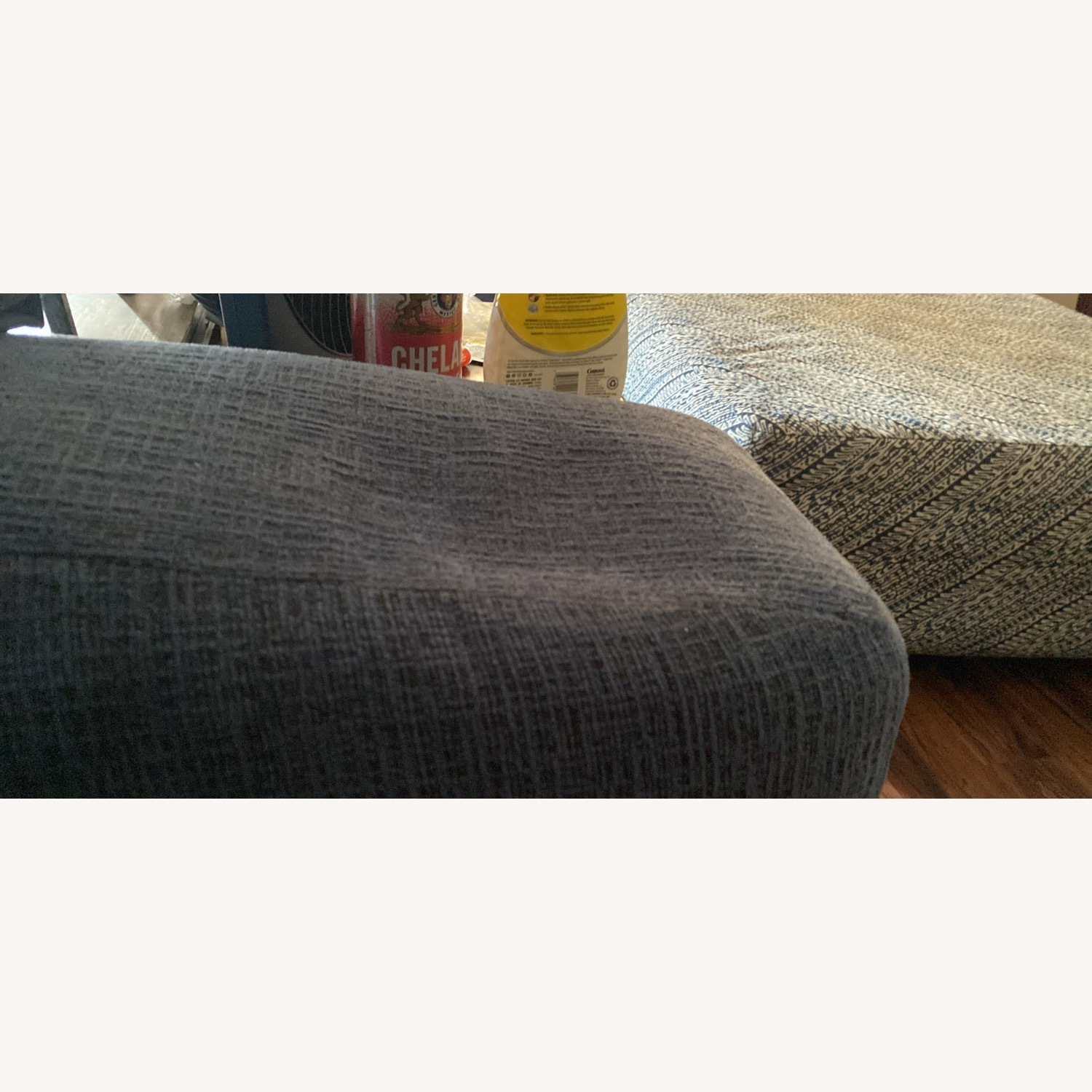 Ashley Furniture Blue Fabric 3+ Seater Sofa - image-5