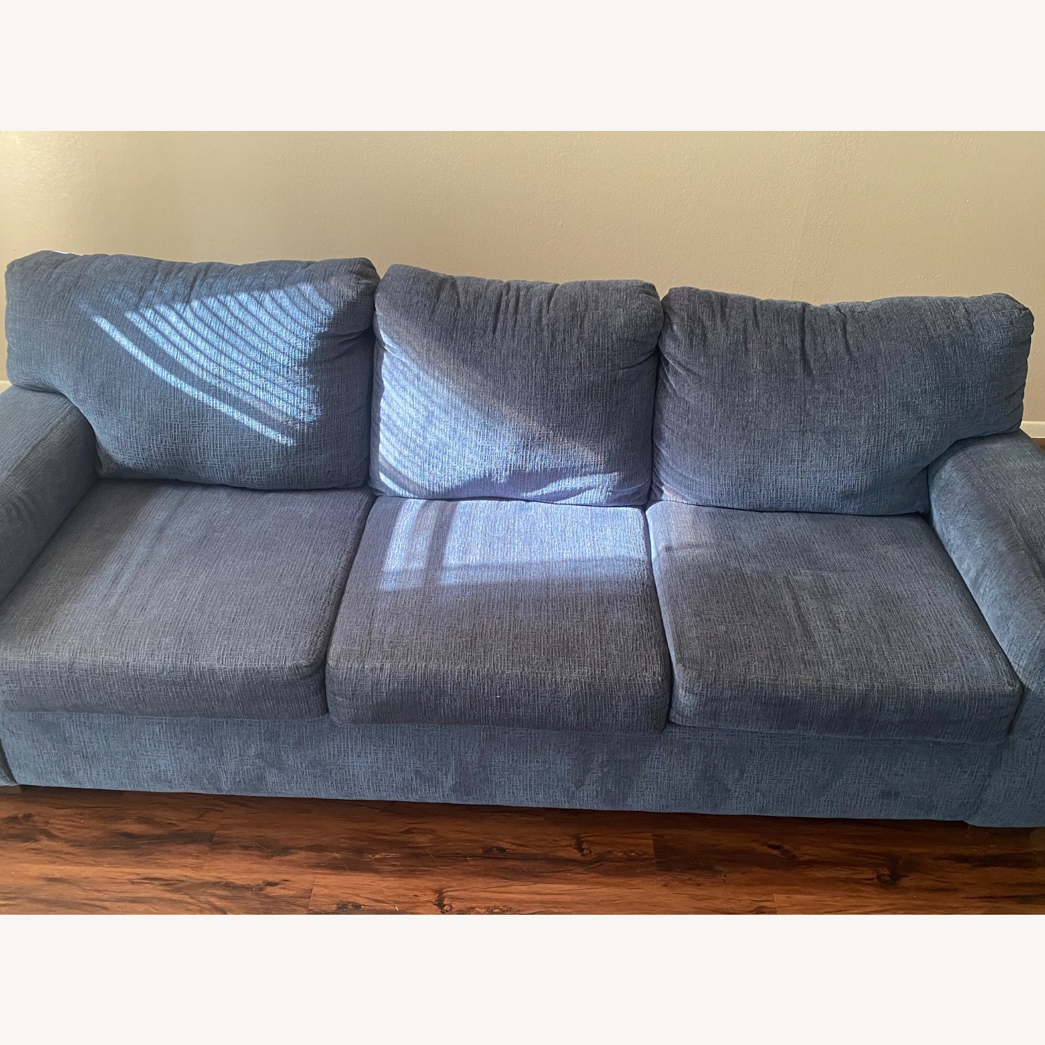 Ashley Furniture Blue Fabric 3+ Seater Sofa - image-3