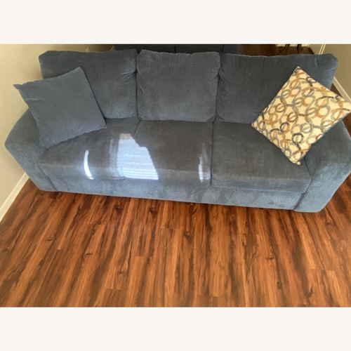 Used Ashley Furniture Blue Fabric 3+ Seater Sofa for sale on AptDeco