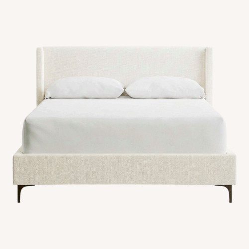 Used Pottery Barn King Bed in Slub Ivory for sale on AptDeco