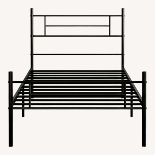 Used Walmart Black Metal Twin Bed with Headboard for sale on AptDeco
