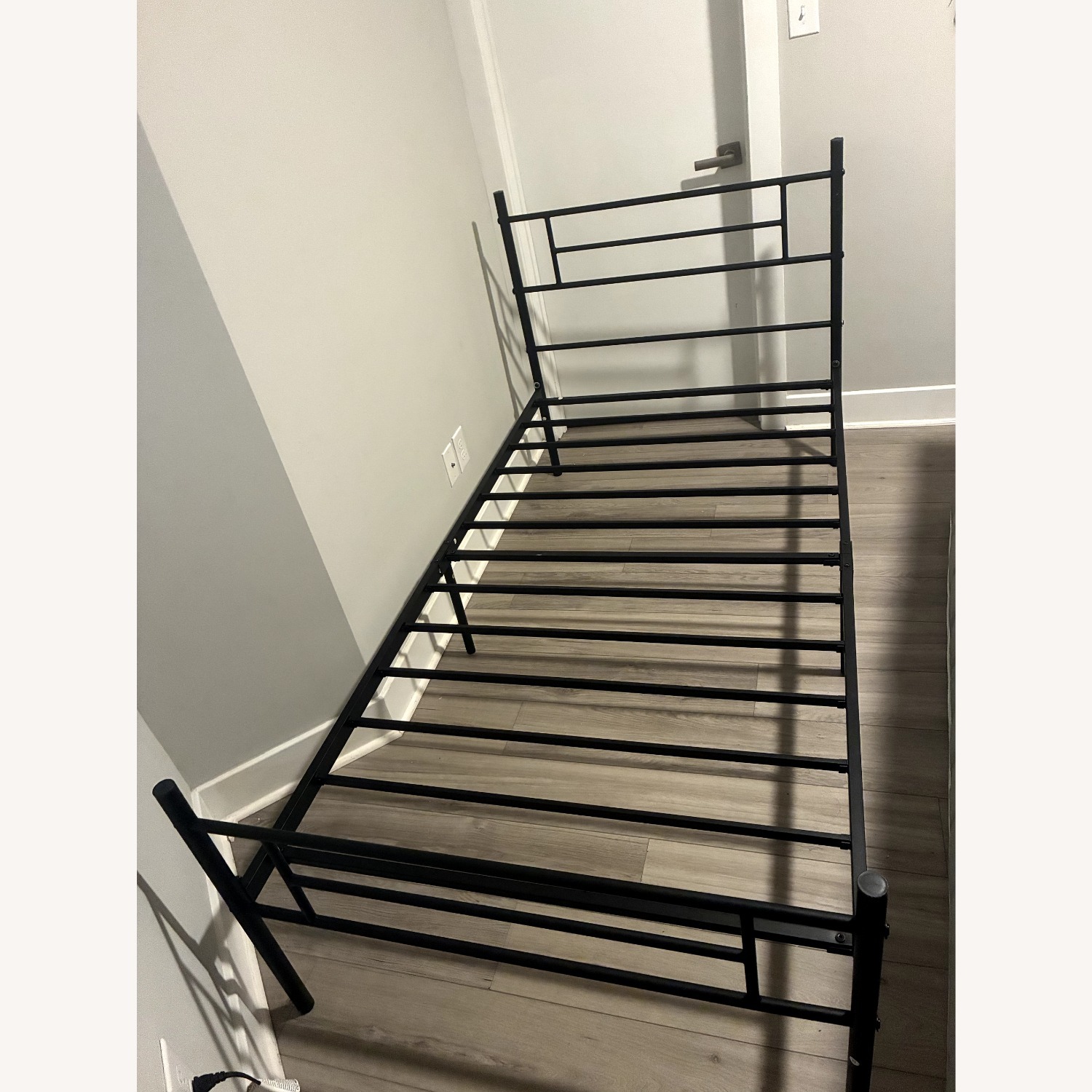 Walmart Black Metal Twin Bed with Headboard - image-2