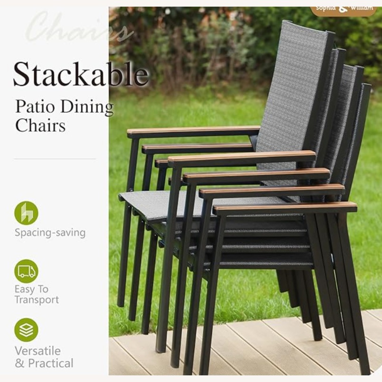 Amazon Light Gray Metal Patio Furniture - image-3