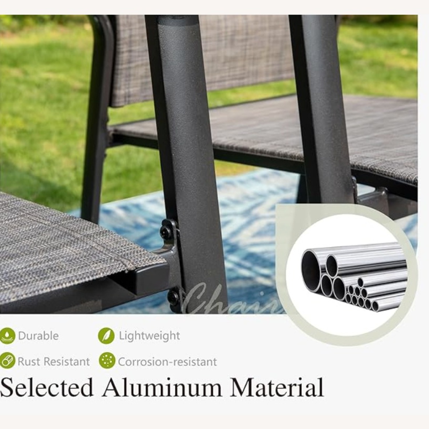 Amazon Light Gray Metal Patio Furniture - image-4