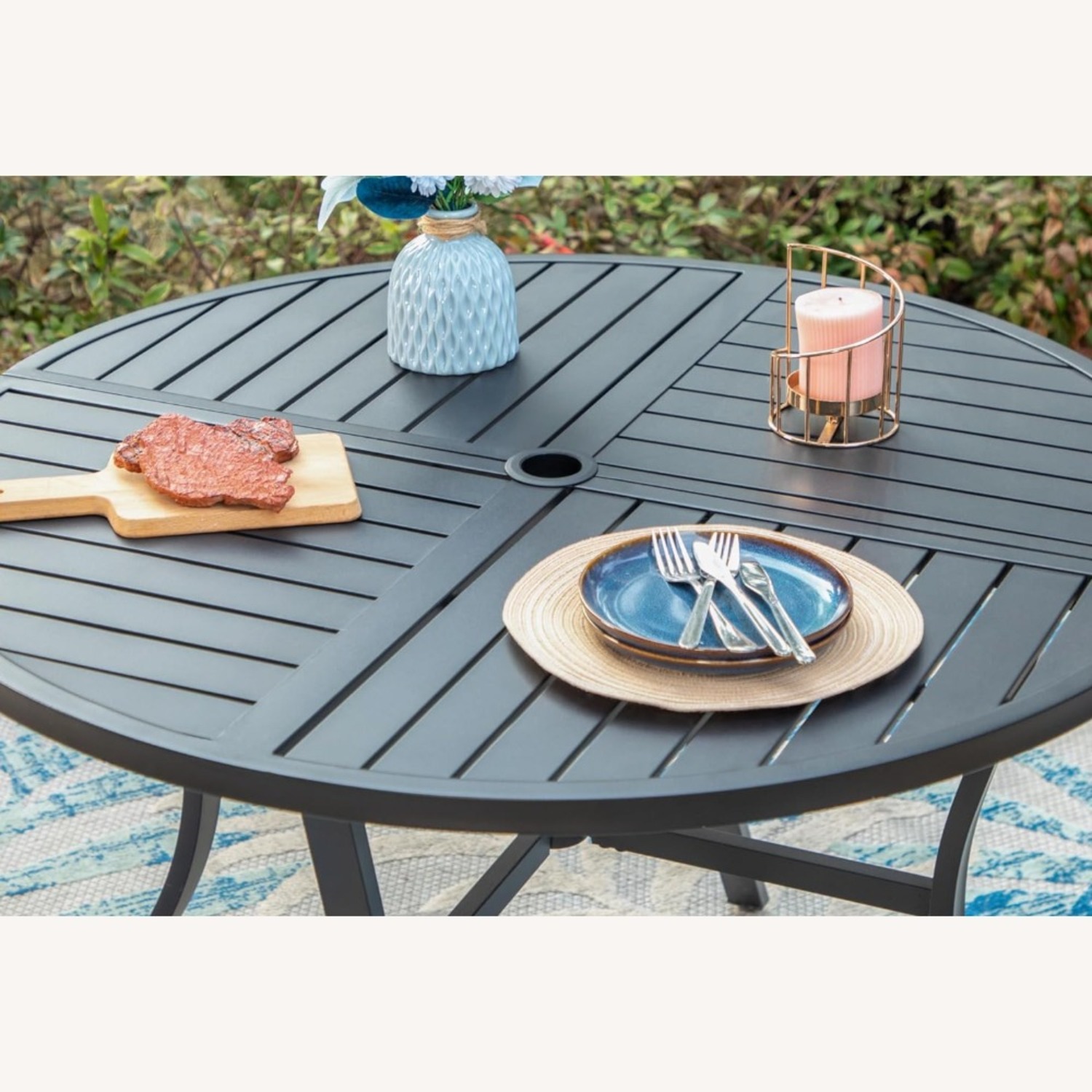 Amazon Light Gray Metal Patio Furniture - image-7
