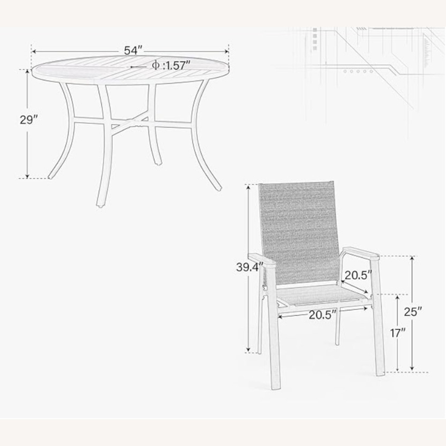 Amazon Light Gray Metal Patio Furniture - image-2