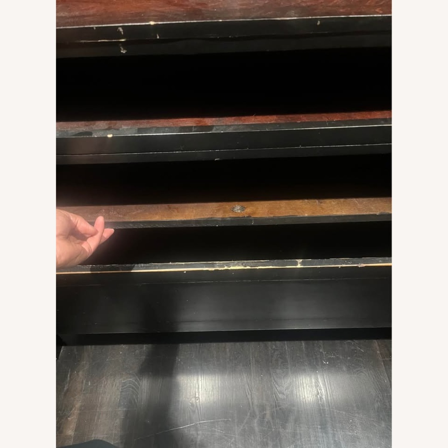 Vintage Black Lacquer Armoire - image-5