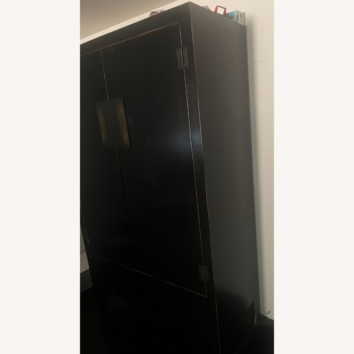 Vintage Black Lacquer Armoire - image-3