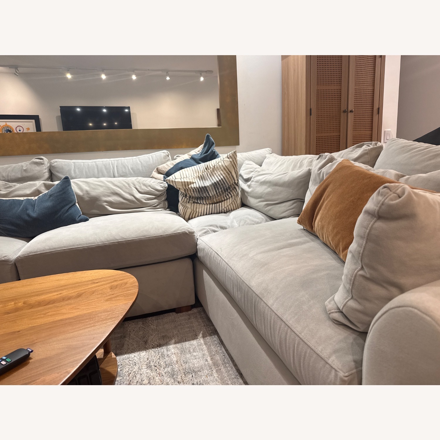 Room & Board Tegan Light Gray L Shaped Sofa - image-3