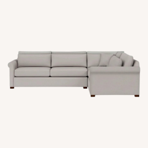 Used Room & Board Tegan Light Gray L Shaped Sofa for sale on AptDeco