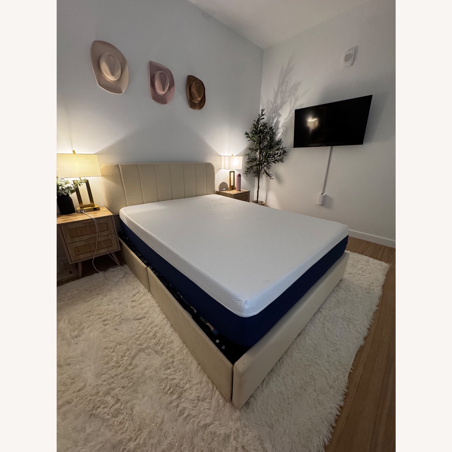 Full Bed Frame with Drawers - image-3