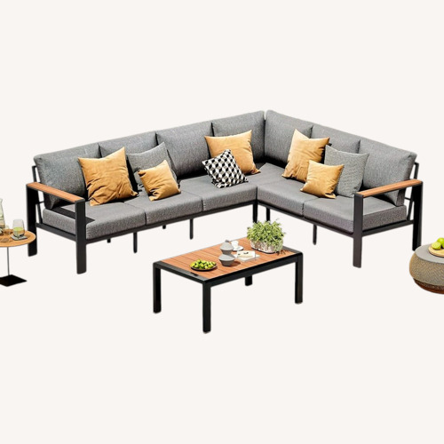 Used Amazon Light Gray Metal Patio Furniture for sale on AptDeco