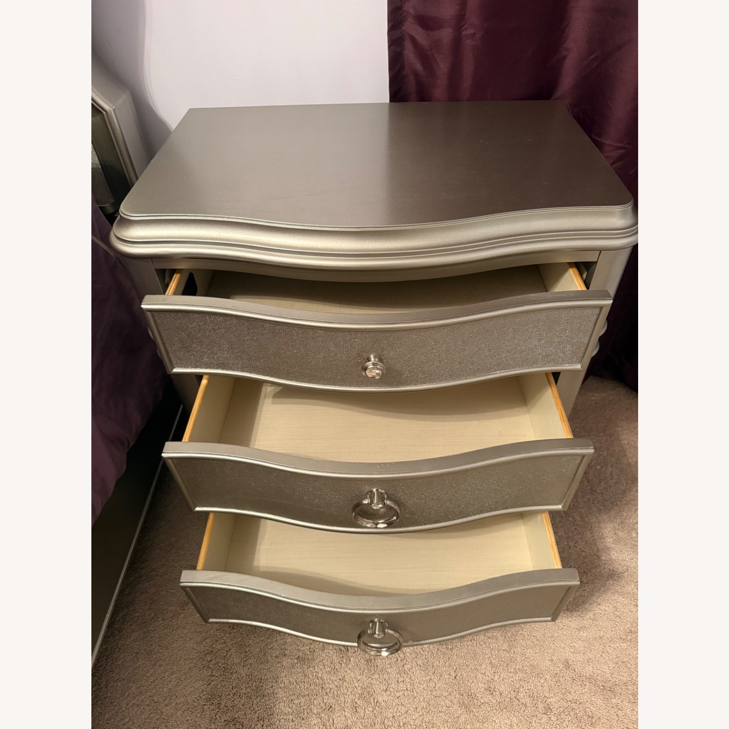 Havertys Brigitte Silver Nightstands - image-3