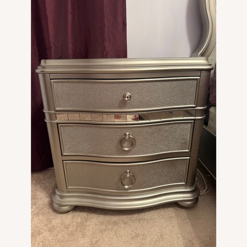 Used Havertys Brigitte Silver Nightstands for sale on AptDeco