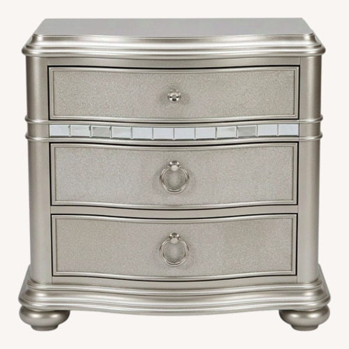 Used Havertys Brigitte Silver Nightstands for sale on AptDeco