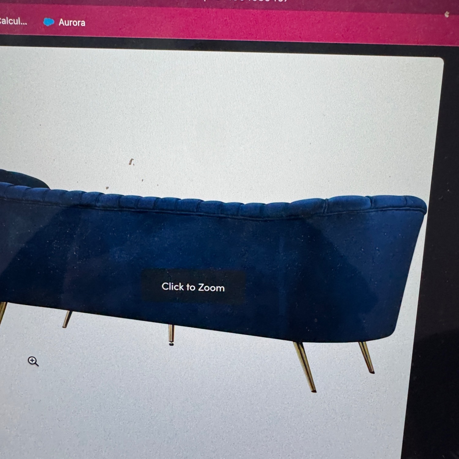 Willa Arlo Blue Velvet 3+ Seater Sofa - image-4