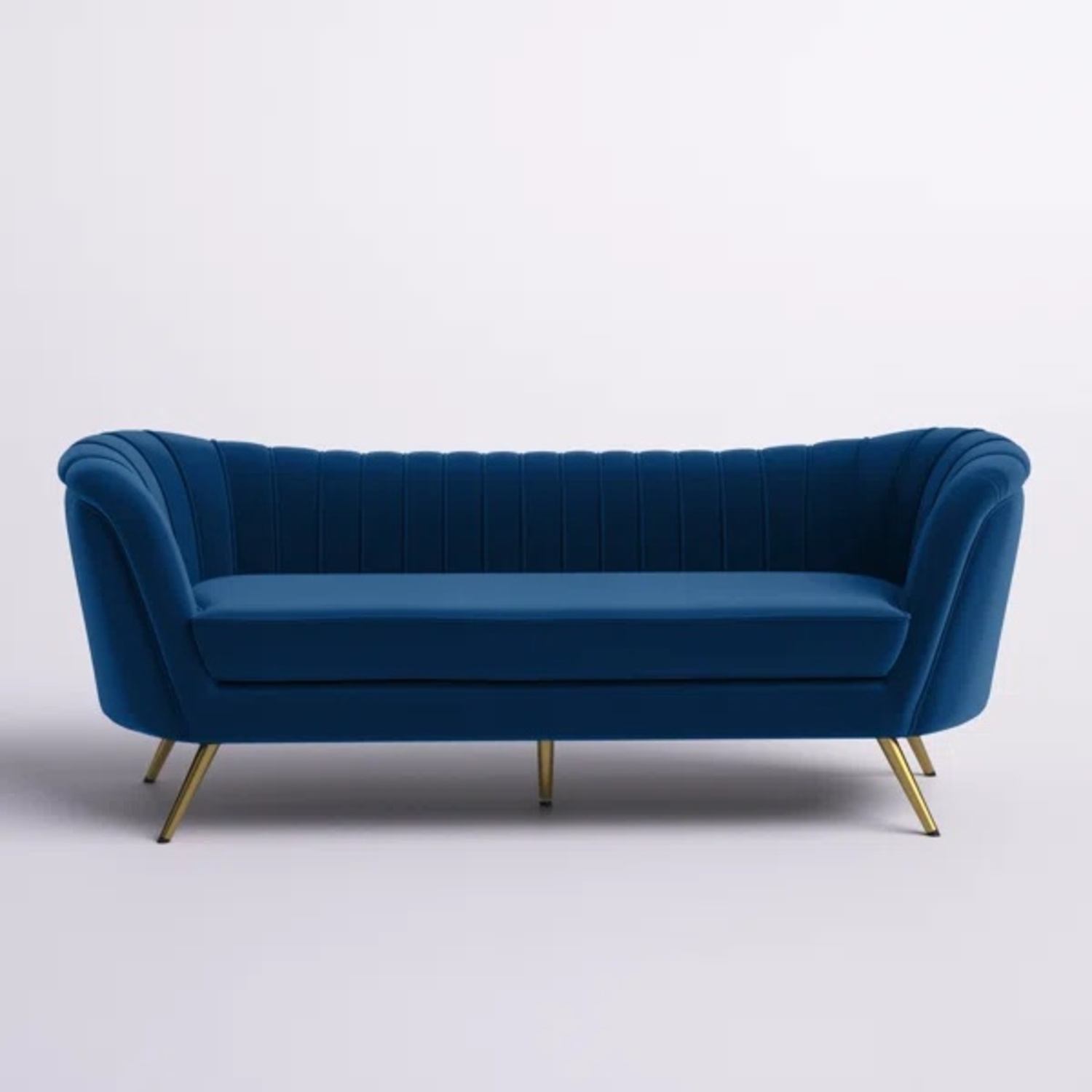 Willa Arlo Blue Velvet 3+ Seater Sofa - image-7