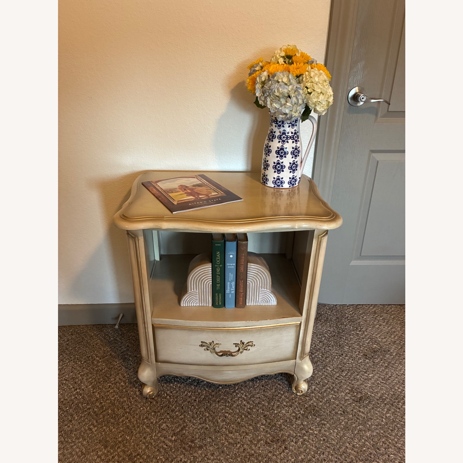Vintage Kent Coffey Beige Nighstand - image-1