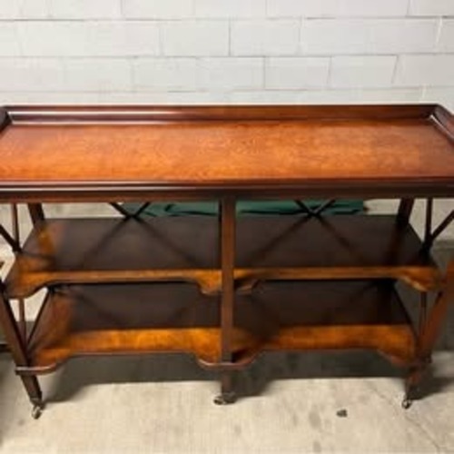 Used English Regency Burl Wood Server Table for sale on AptDeco