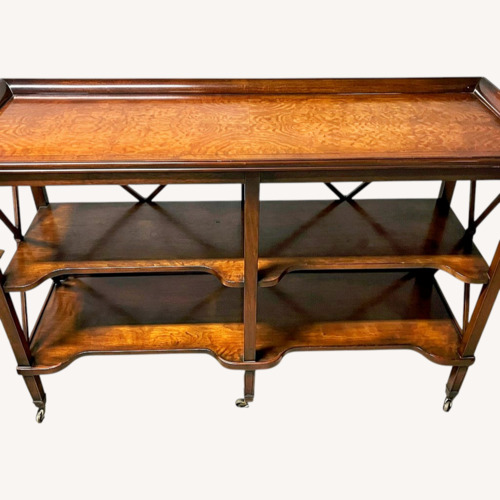 Used English Regency Burl Wood Server Table for sale on AptDeco