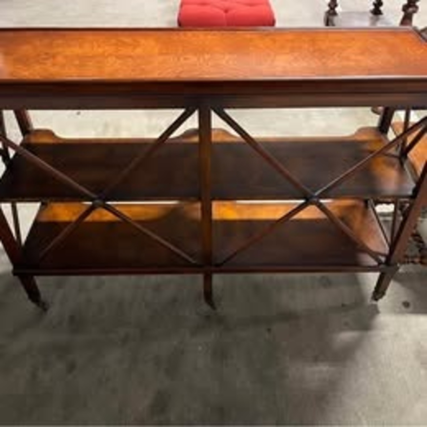 English Regency Burl Wood Server Table - image-3
