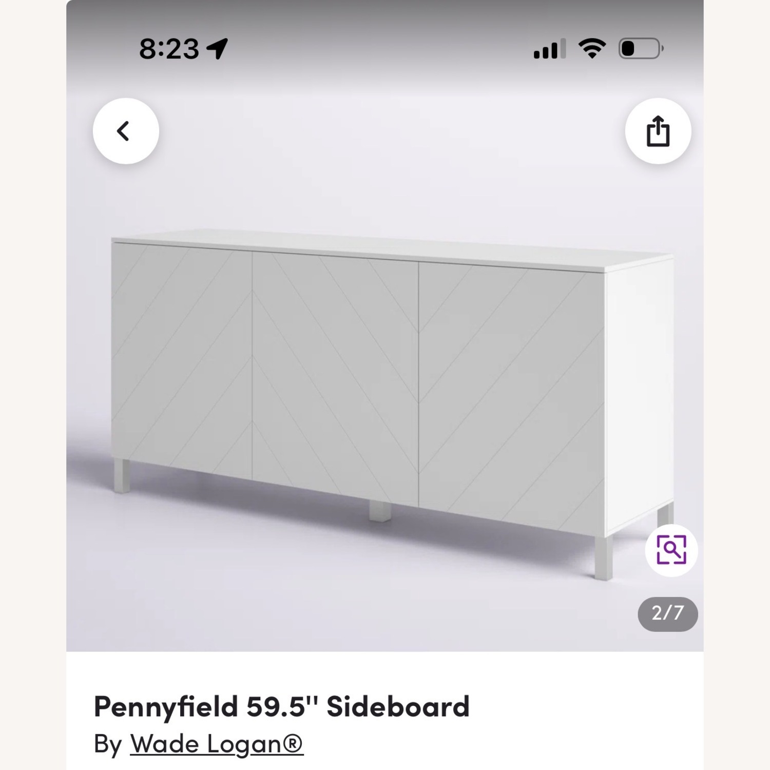 Wade Logan Pennyfield White Wood Sideboard - image-2