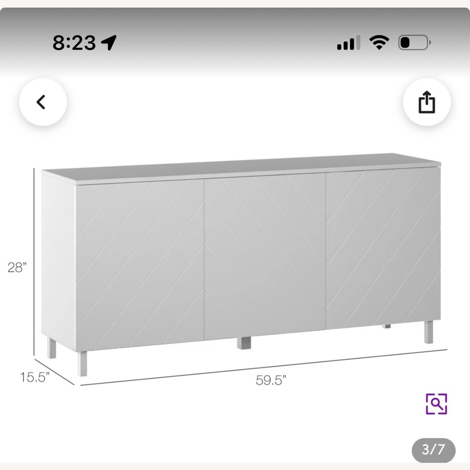 Wade Logan Pennyfield White Wood Sideboard - image-1