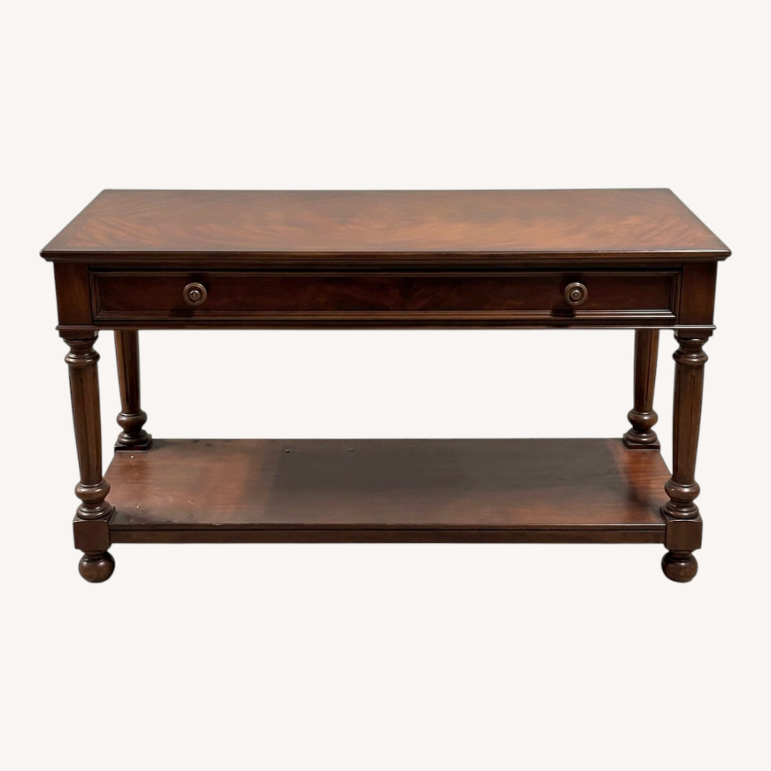 Antique Natural Mahogany Wood Table - image-0