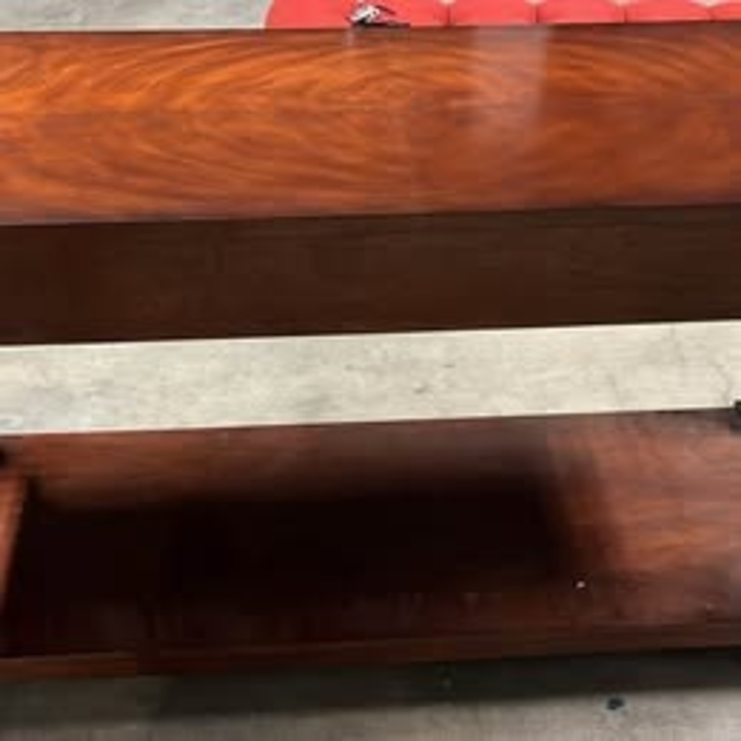 Antique Natural Mahogany Wood Table - image-3