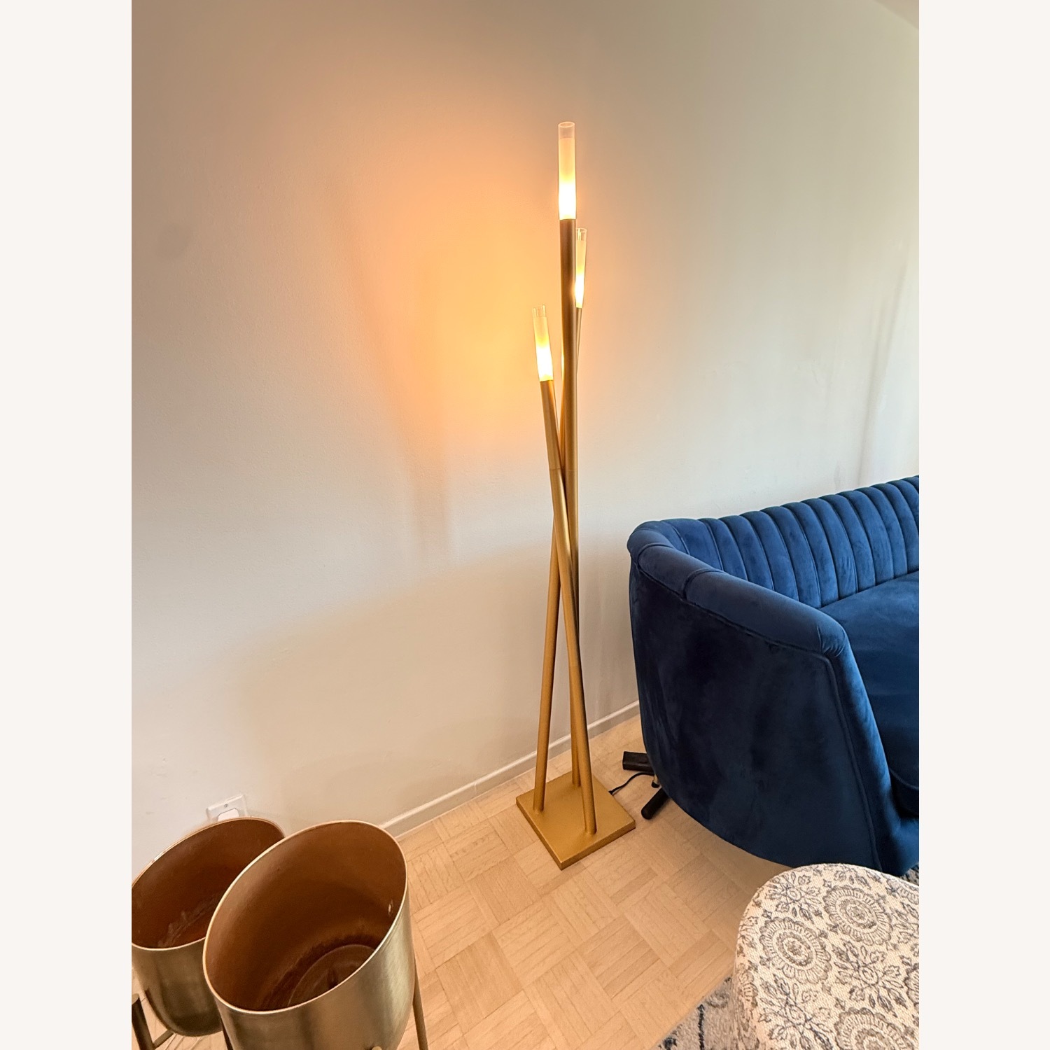 Wade Logan Gold Metal Floor Lamp - image-2