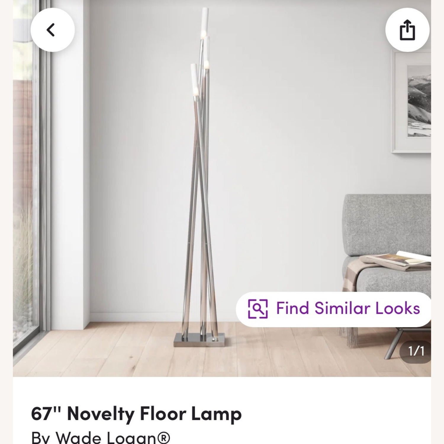 Wade Logan Gold Metal Floor Lamp - image-5