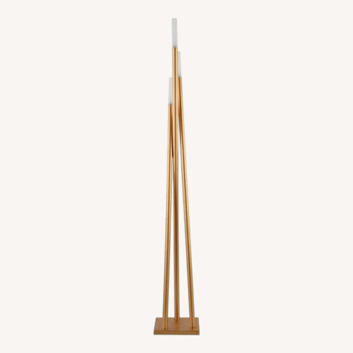 Used Wade Logan Gold Metal Floor Lamp for sale on AptDeco