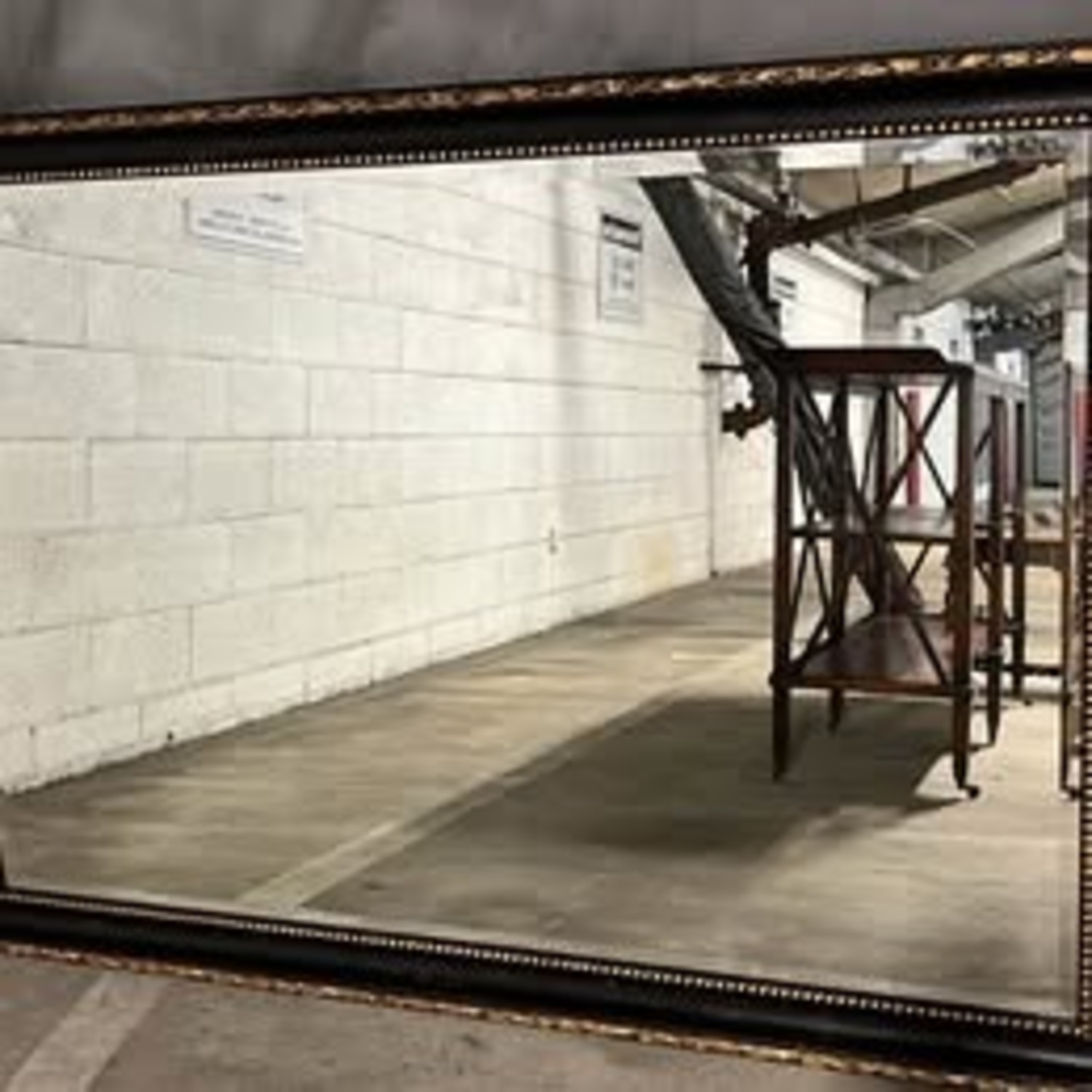 Large Black & Gold Gilt Wall Mirror - image-1