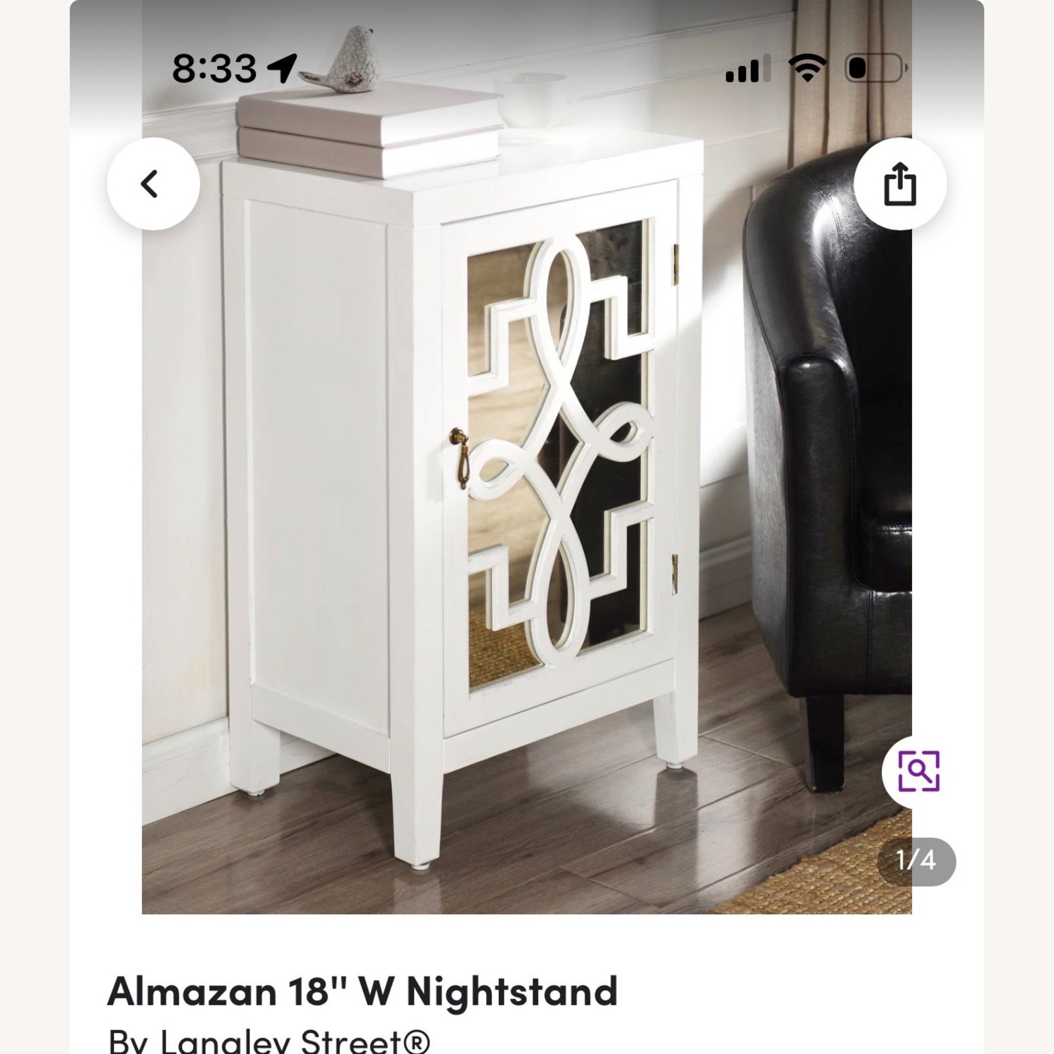 Wayfair Langley Street White Wood Nightstands - image-1