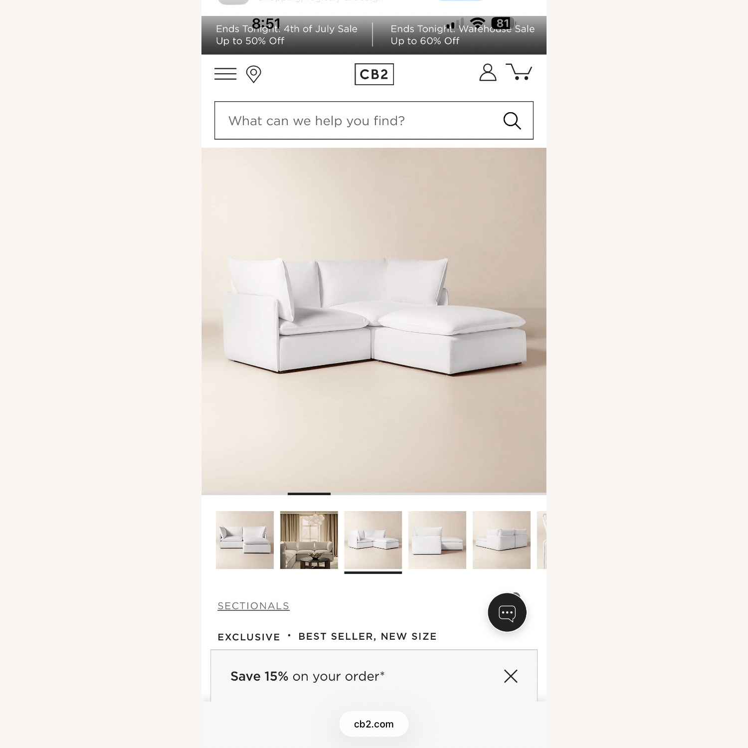 CB2 Sofa - image-1