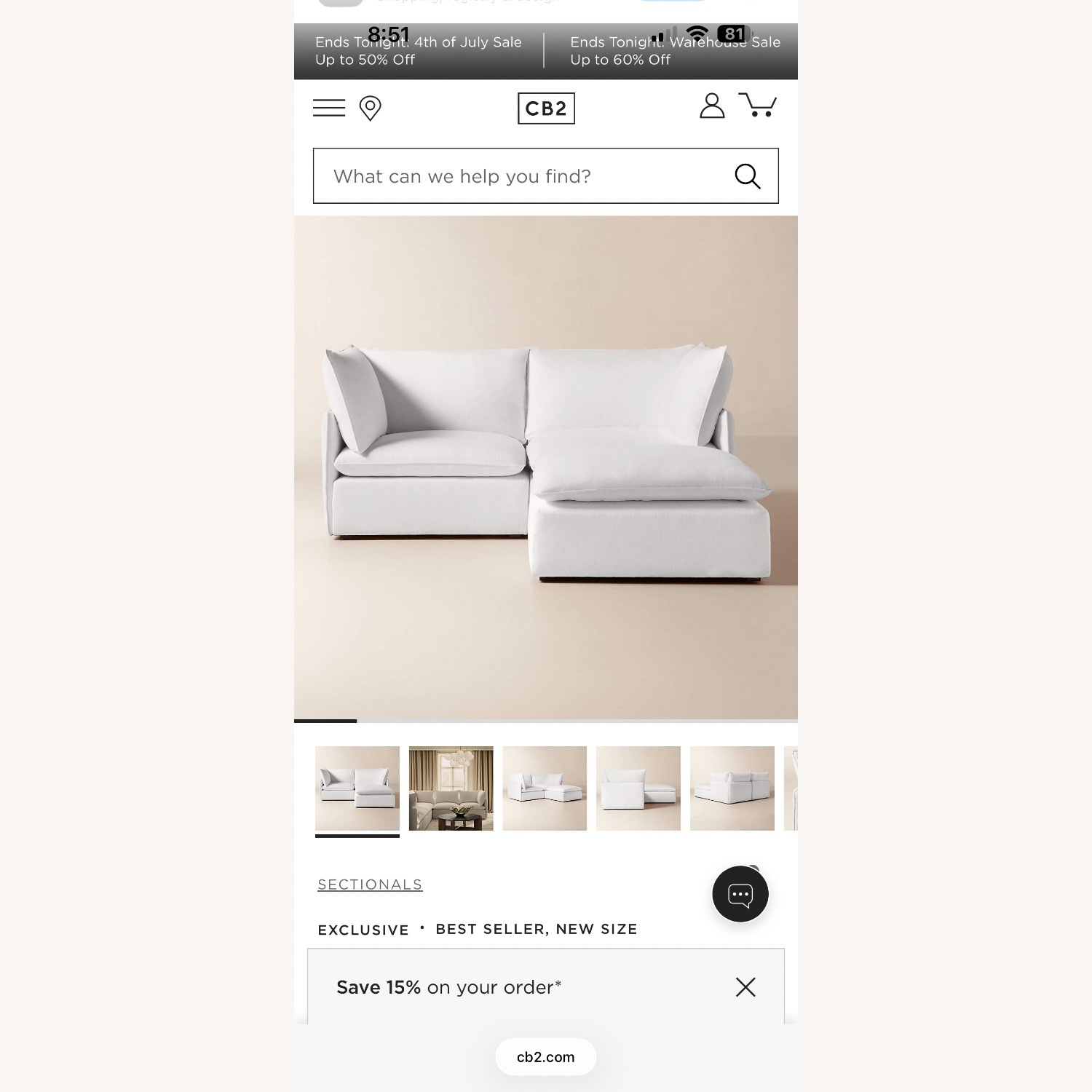 CB2 Sofa - image-2