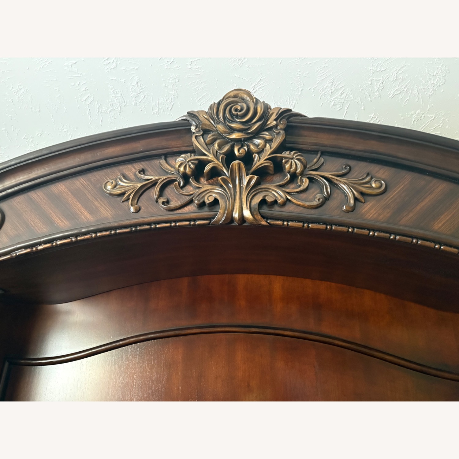 Vintage/Antique Dark Brown Wood Media Storage - image-7