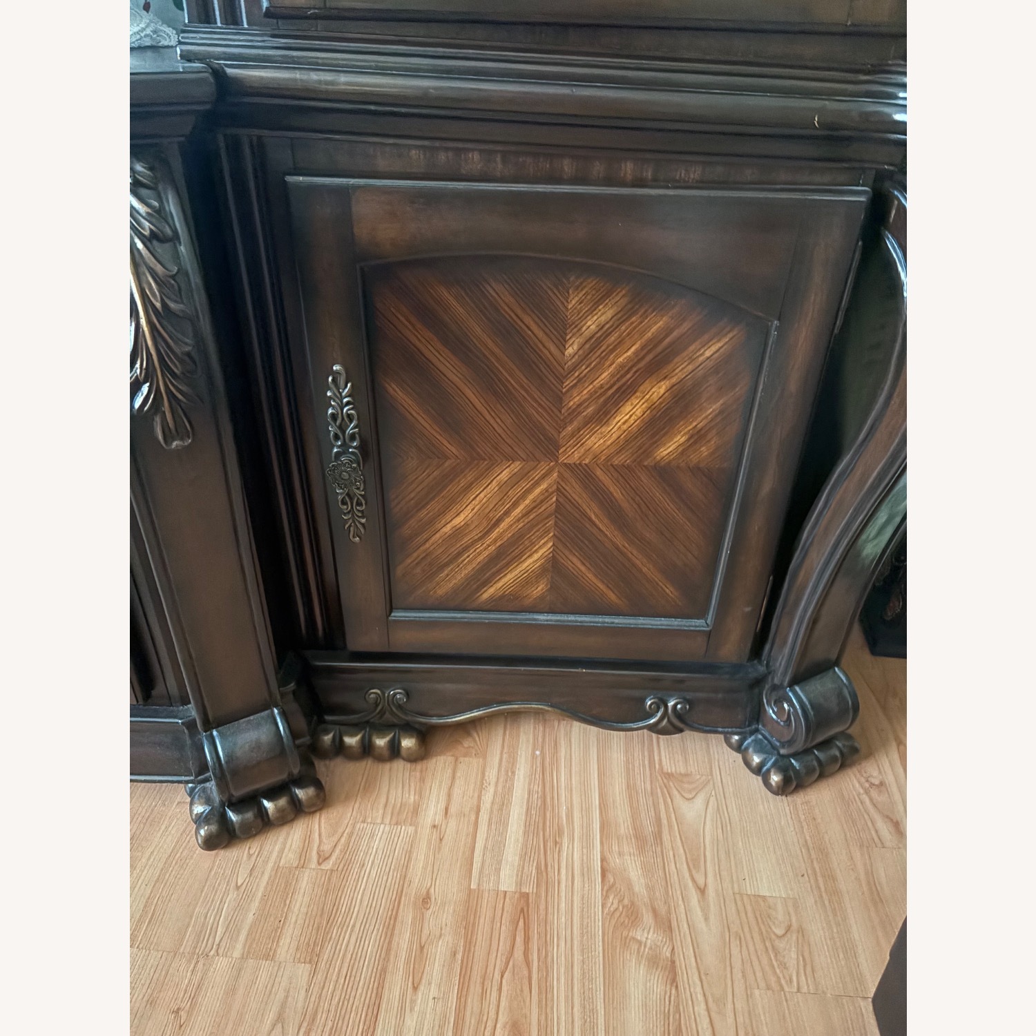 Vintage/Antique Dark Brown Wood Media Storage - image-8