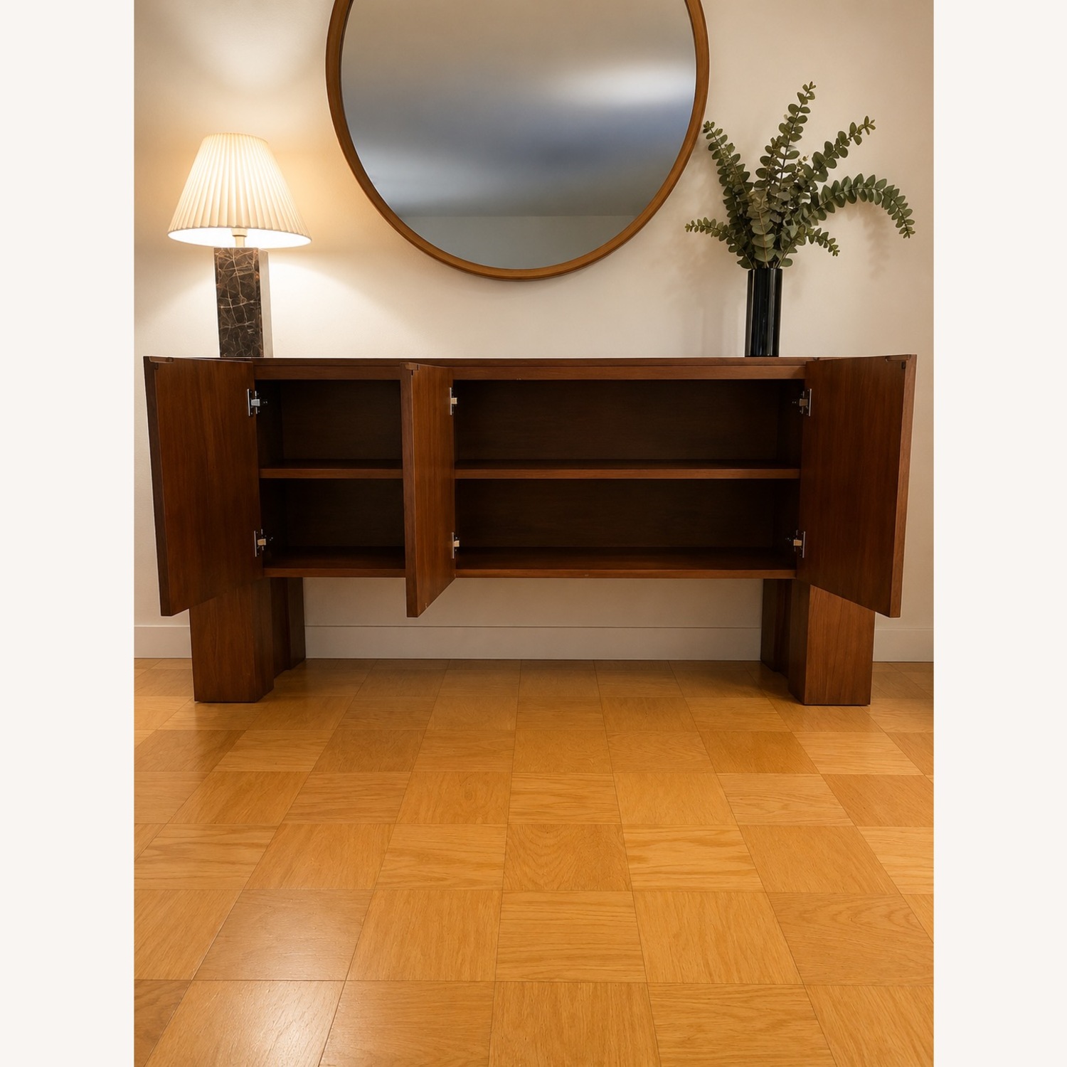Crate & Barrel Walnut Credenza - image-2