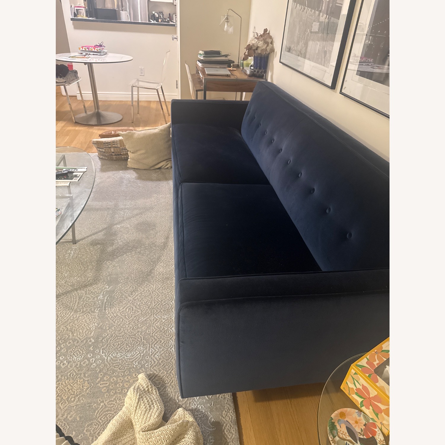 Room & Board André Blue Velvet 3+ Seater Sofa - image-3