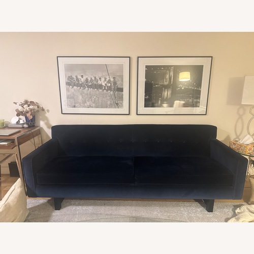Used Room & Board André Blue Velvet 3+ Seater Sofa for sale on AptDeco