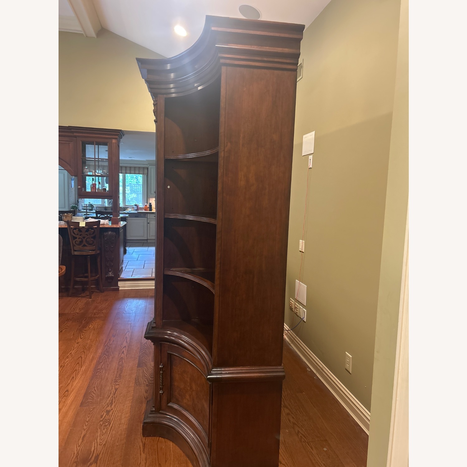 Traditional Dark Wood Entertainment Center - image-2