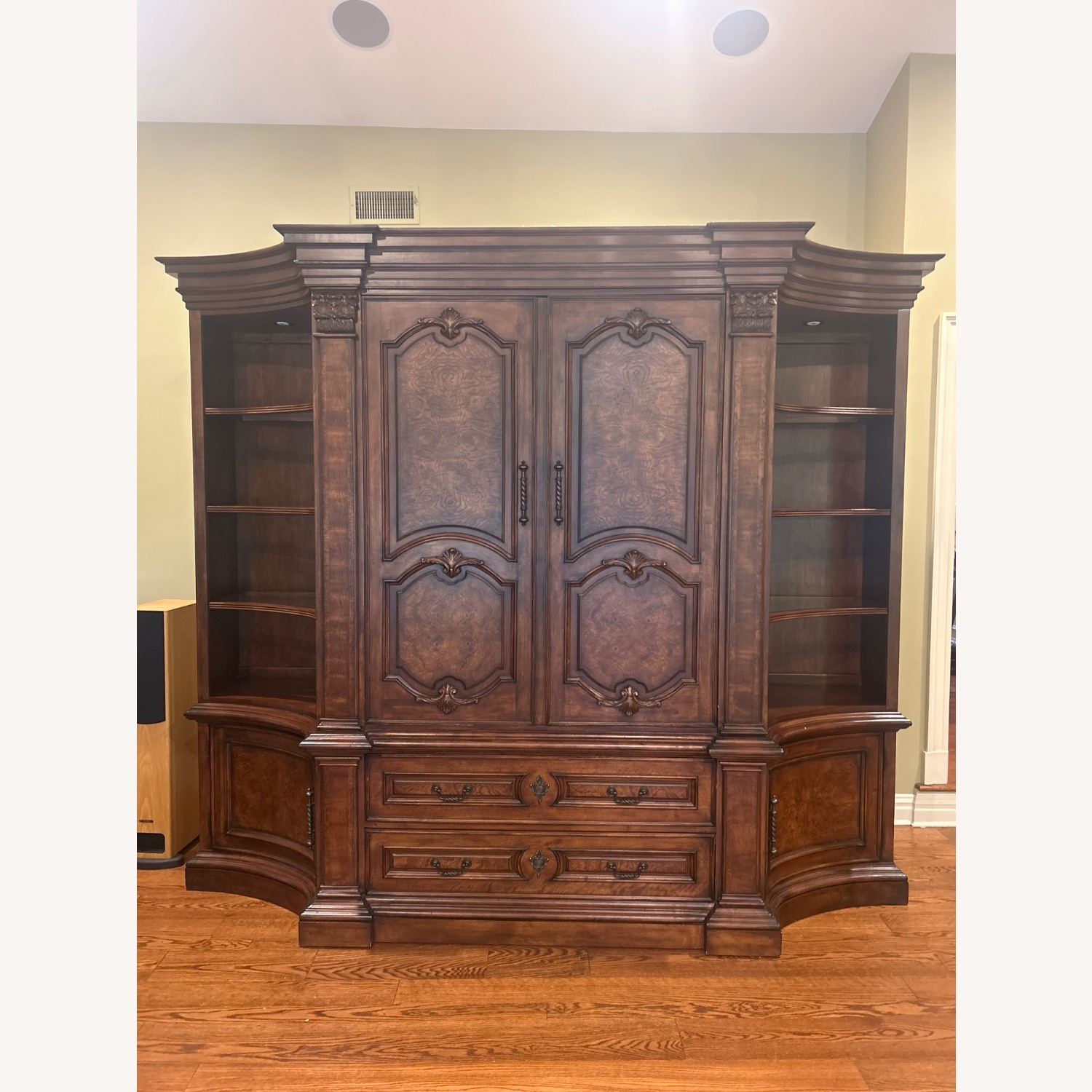 Traditional Dark Wood Entertainment Center - image-5