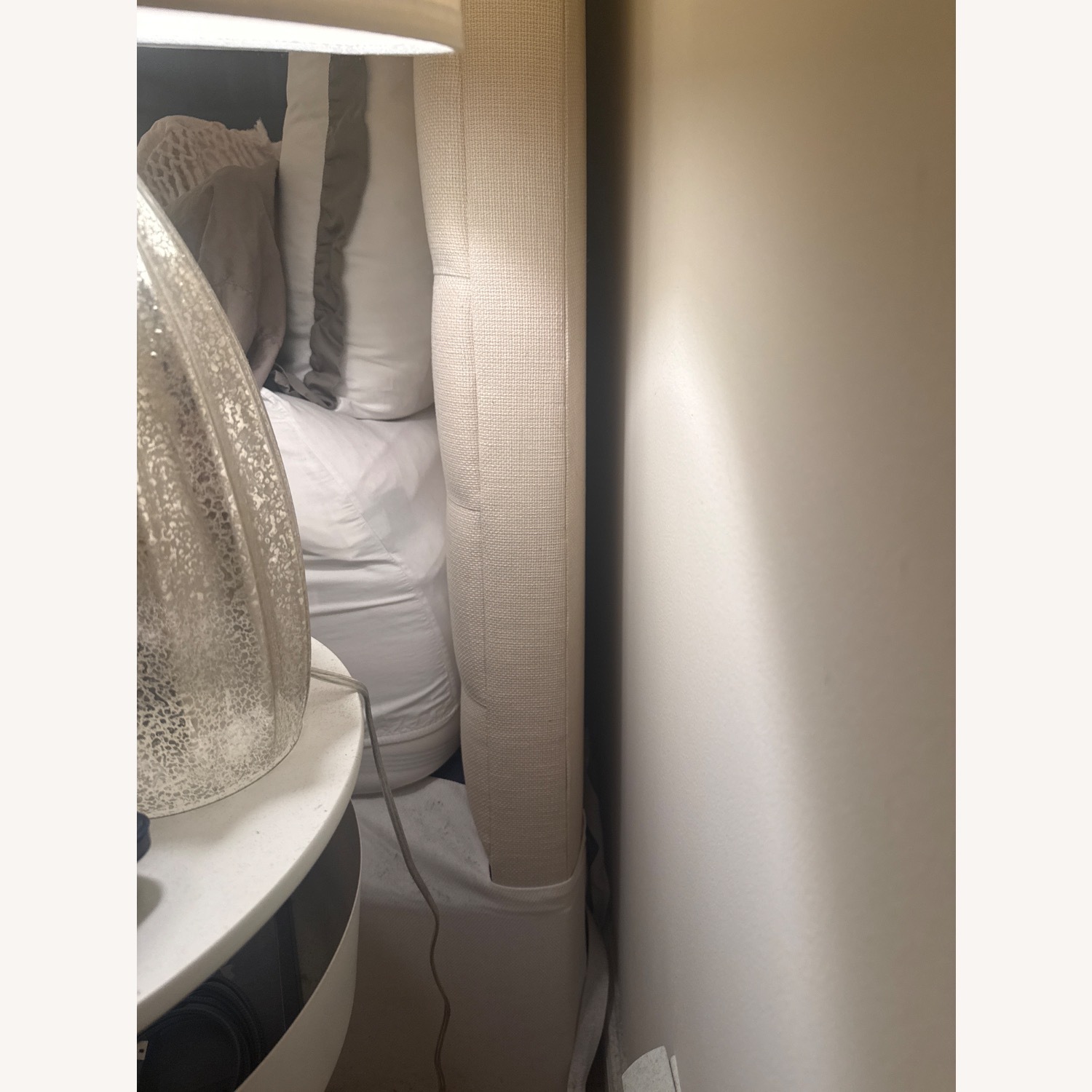 Crate & Barrel Queen Natural Fabric Headboard - image-3