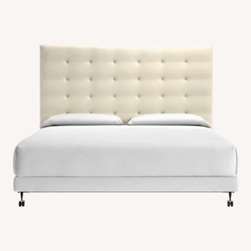Used Crate & Barrel Queen Natural Fabric Headboard for sale on AptDeco