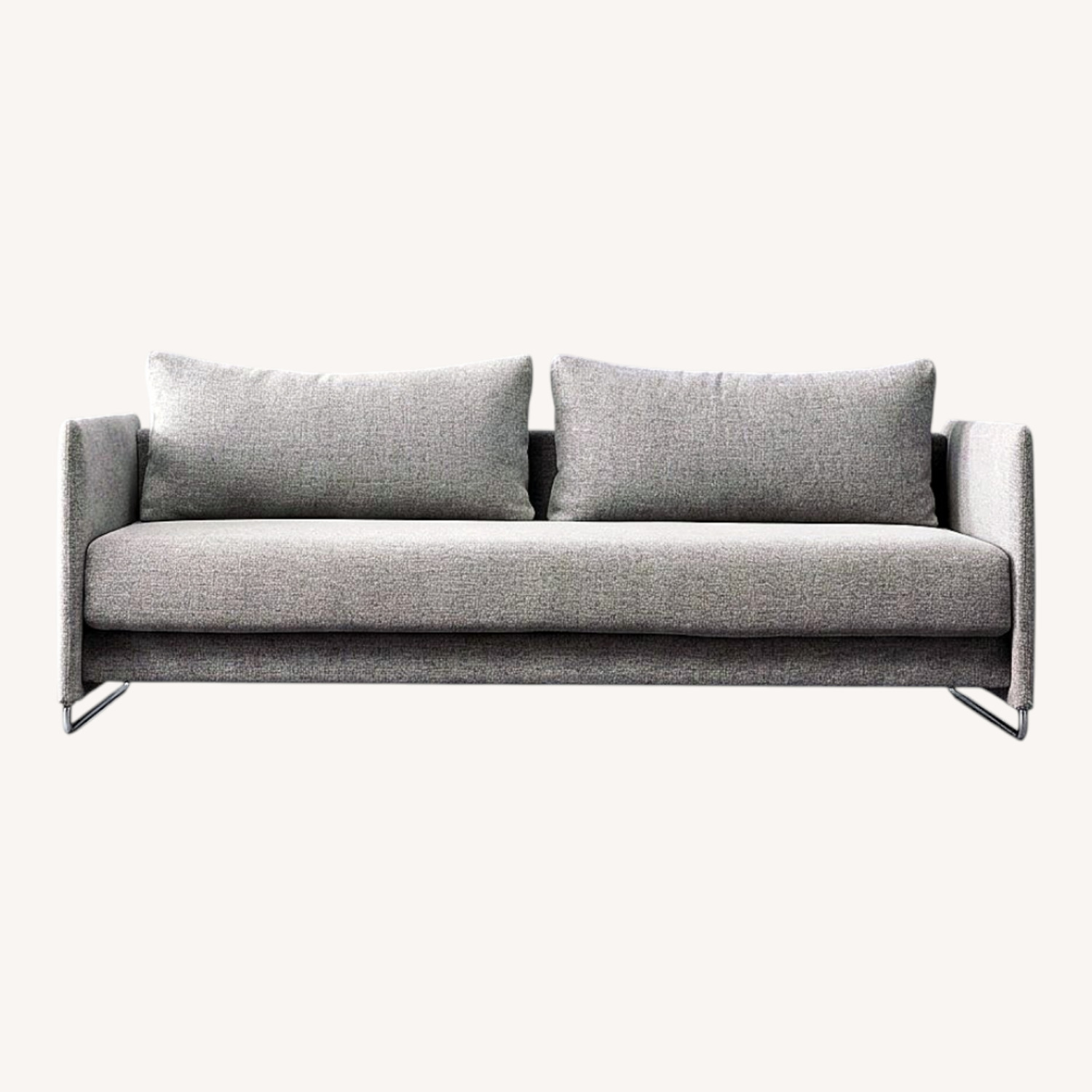 CB2 Tandom Light Gray Fabric Sleeper Sofa - image-0
