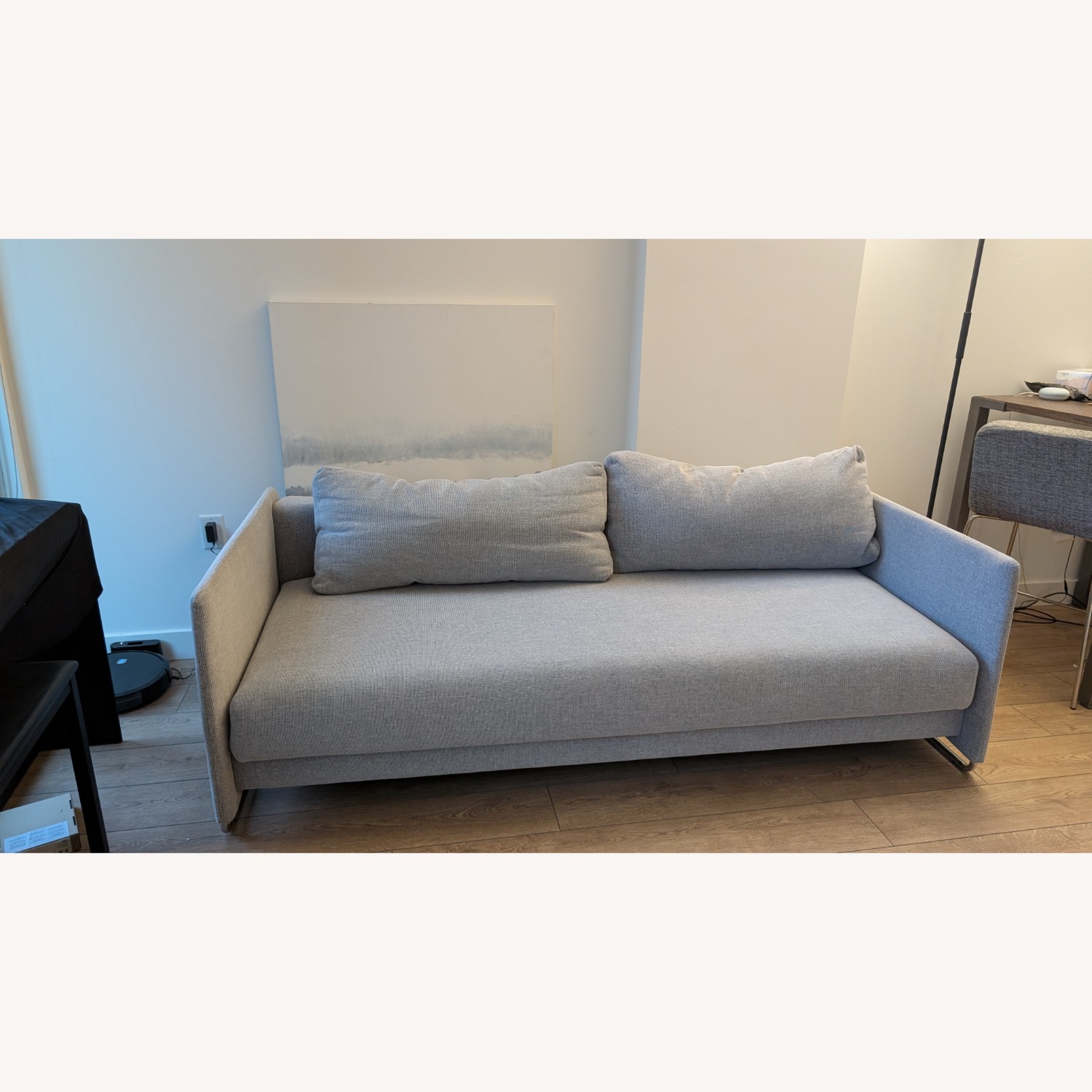 CB2 Tandom Light Gray Fabric Sleeper Sofa - image-3